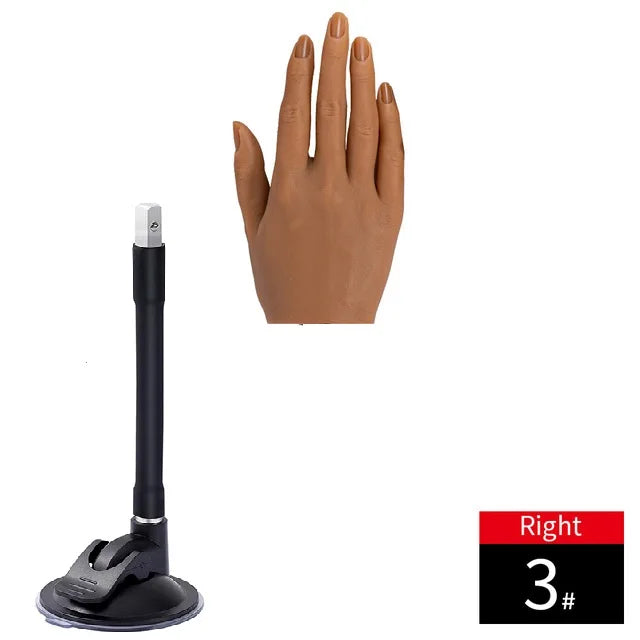 Zishine Nail Practice Hand Model — Realistic Silicone Mannequin with Stand