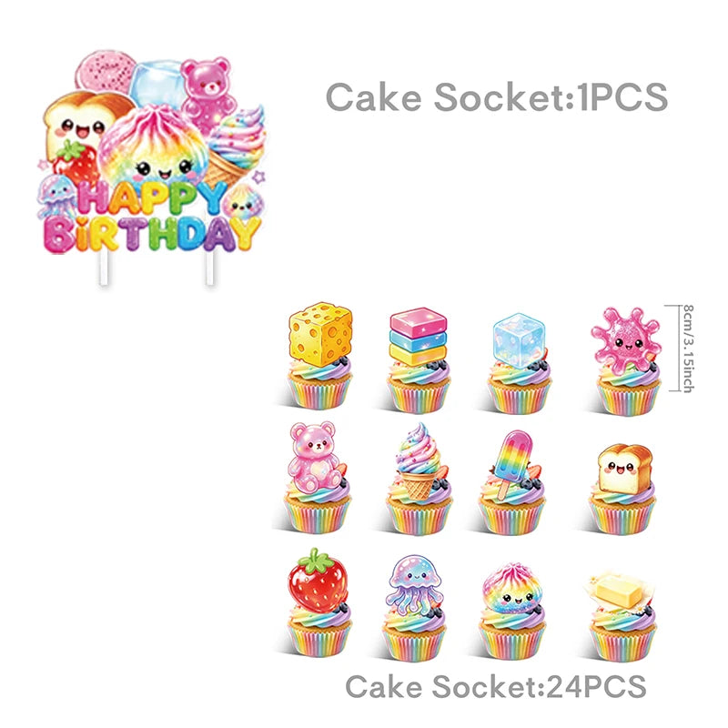 Dumpling Theme Party Decoration Set — Birthday Party Supplies & Favors