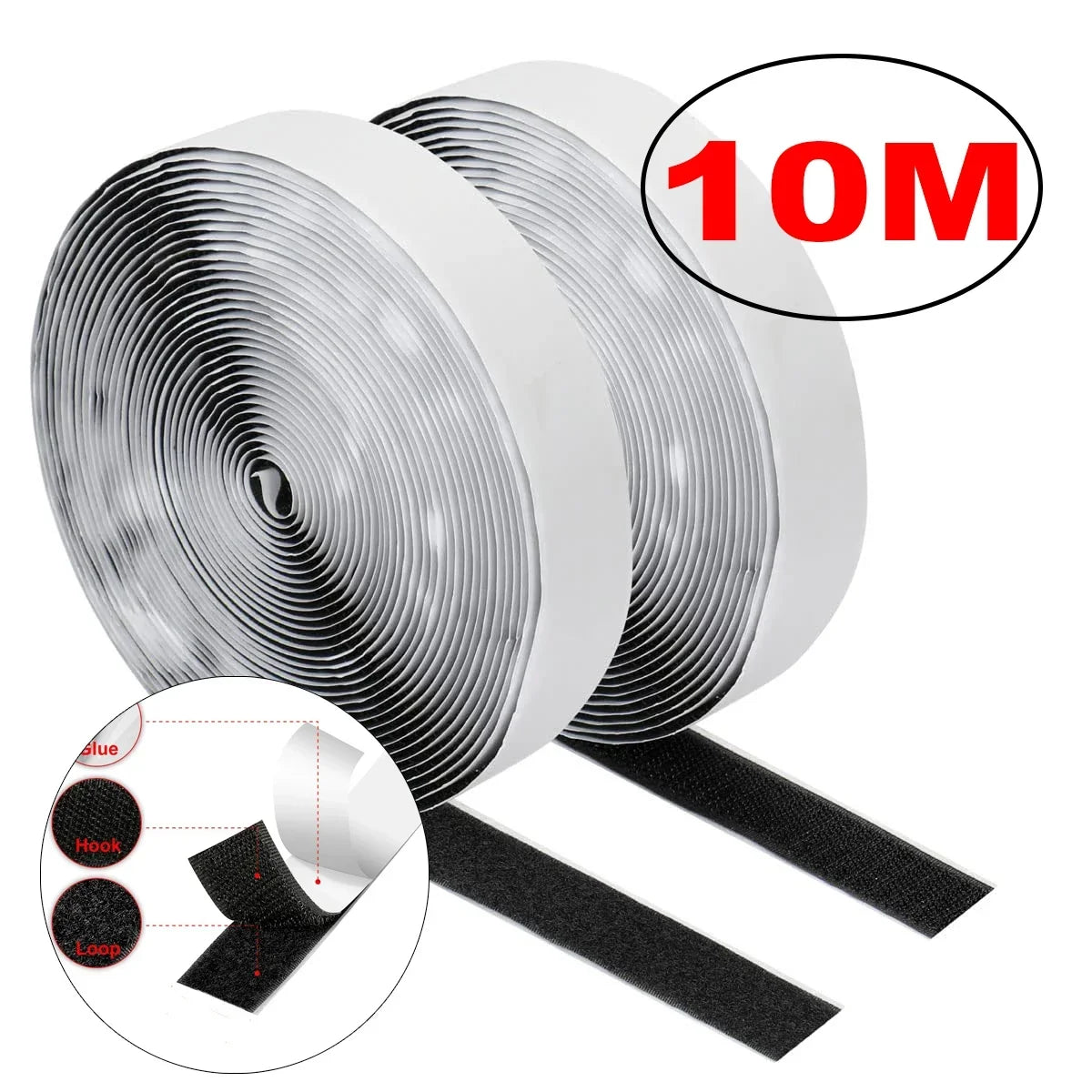 Self-Adhesive Hook and Loop Tape — Strong Fastener Strip for Home & DIY
