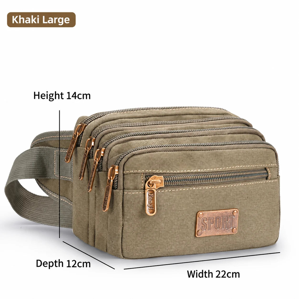 Canvas Waist Pack — Adjustable Outdoor Storage