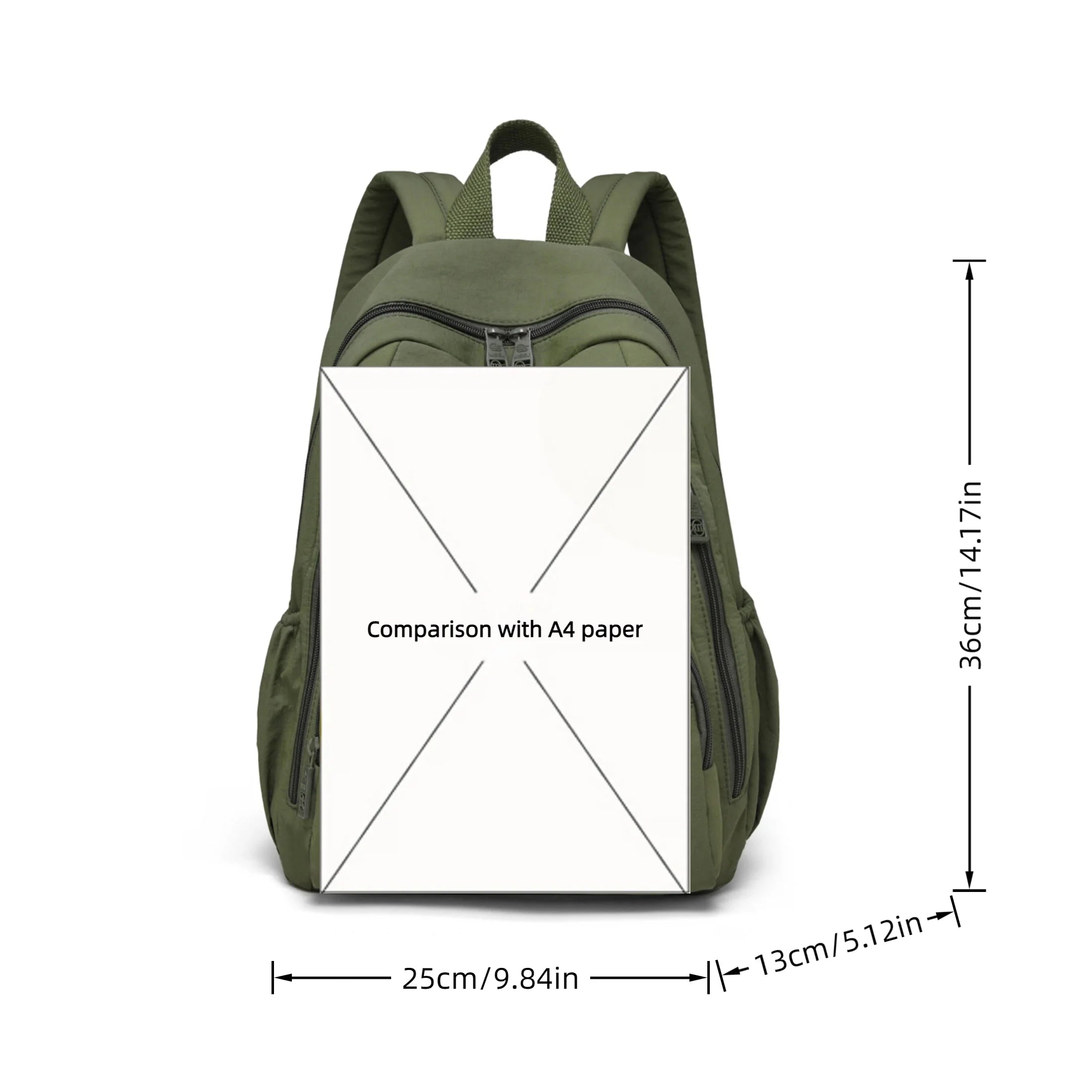 unixinu Fashion Nylon Backpack — Lightweight Multi-Pocket Purse for Daily Commute