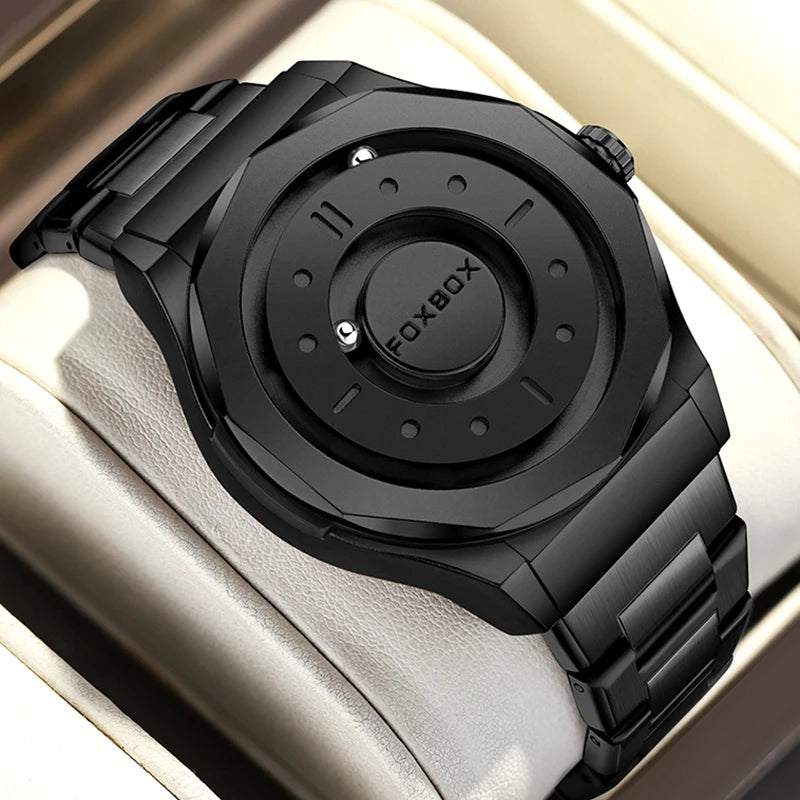 foxbox Magnetic Levitation Men's Watch — Luxury Quartz Wristwatch with Unique Pointer
