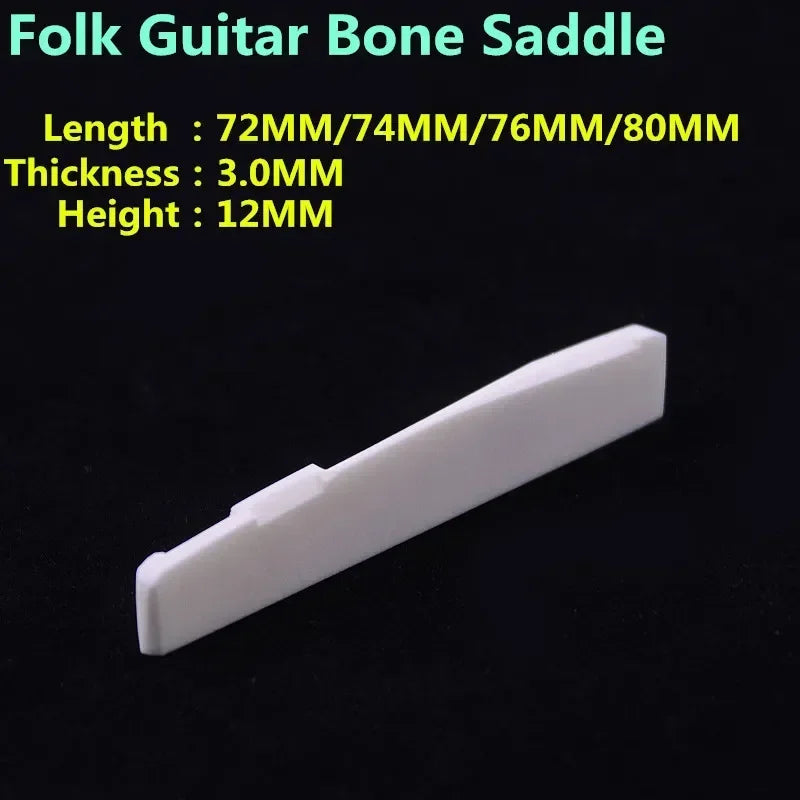 Real Bone Bridge Saddle — Replacement Part for Acoustic Guitars