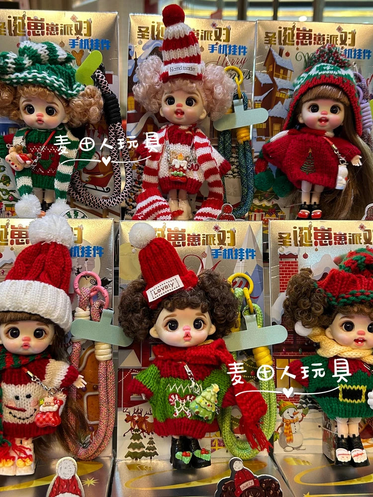 Cute Plush Vinyl Doll Pendant — Soft Cuddly Mobile Phone Accessory