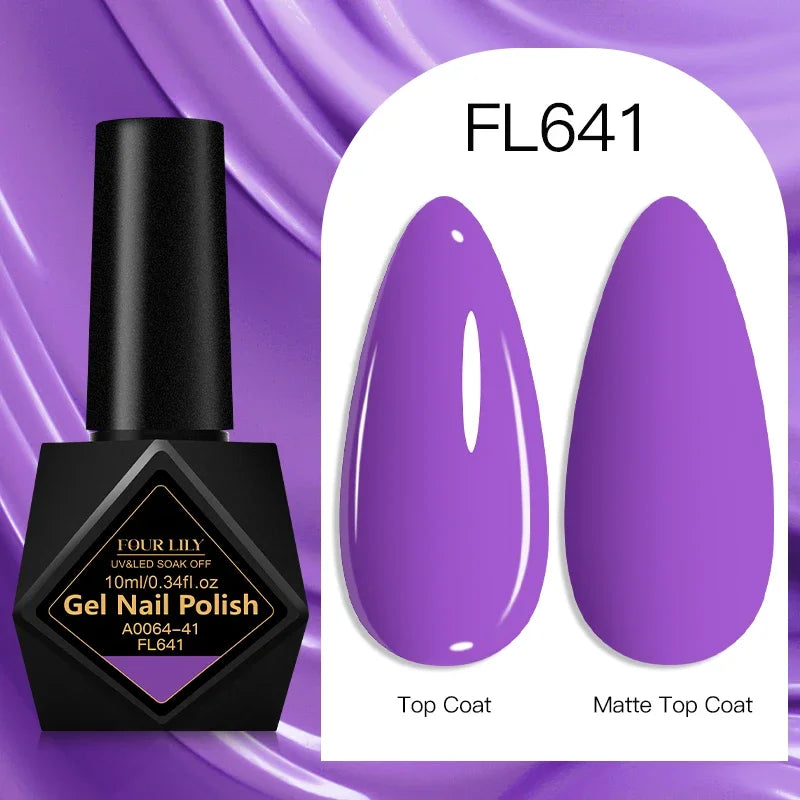 Four Lily Gel Nail Polish — Long Lasting Semi-Permanent Manicure Set
