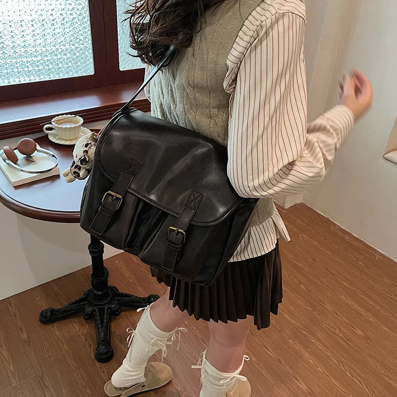 UOSU Retro Crossbody Bag — Large Capacity Shoulder Purse for Women