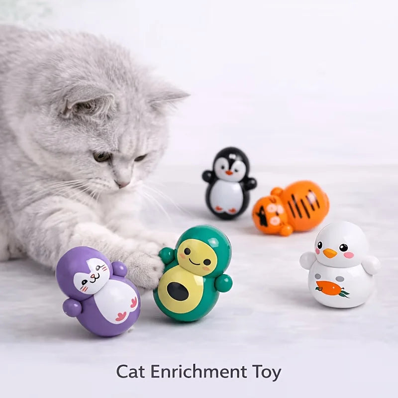 Self-Rolling Cat Toy Set — Interactive Indoor Puzzle Toys for Pets