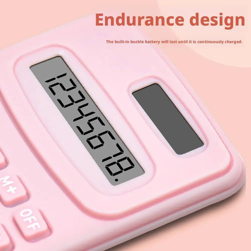 Portable Mini Solar Calculator — 8-Digit LCD Electronic Device for School & Office