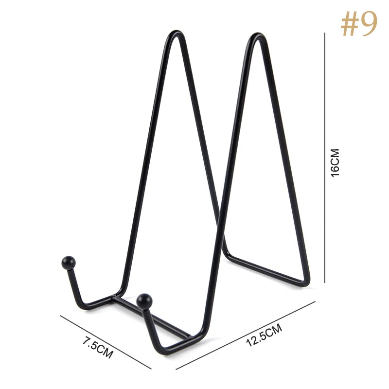 Metal Plate Display Stand — Decorative Easel for Pictures and Dishes