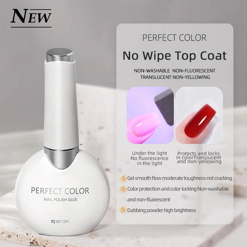 Perfect color Gel Base and Top Coat Set — High Gloss Long Lasting Finish