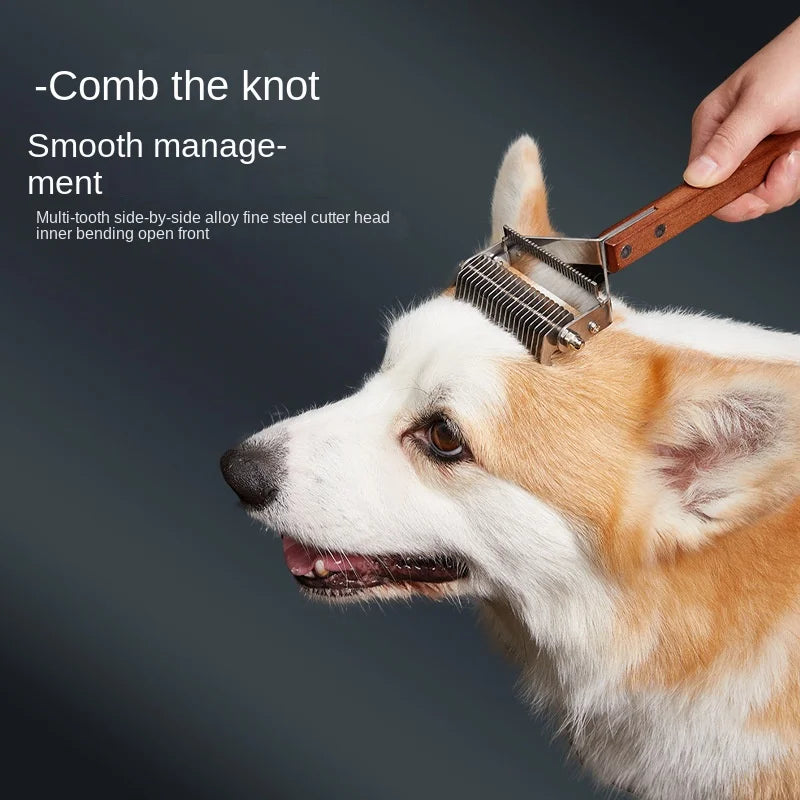 Self-Cleaning Pet Grooming Brush — Stainless Steel Hair Remover for Dogs & Cats