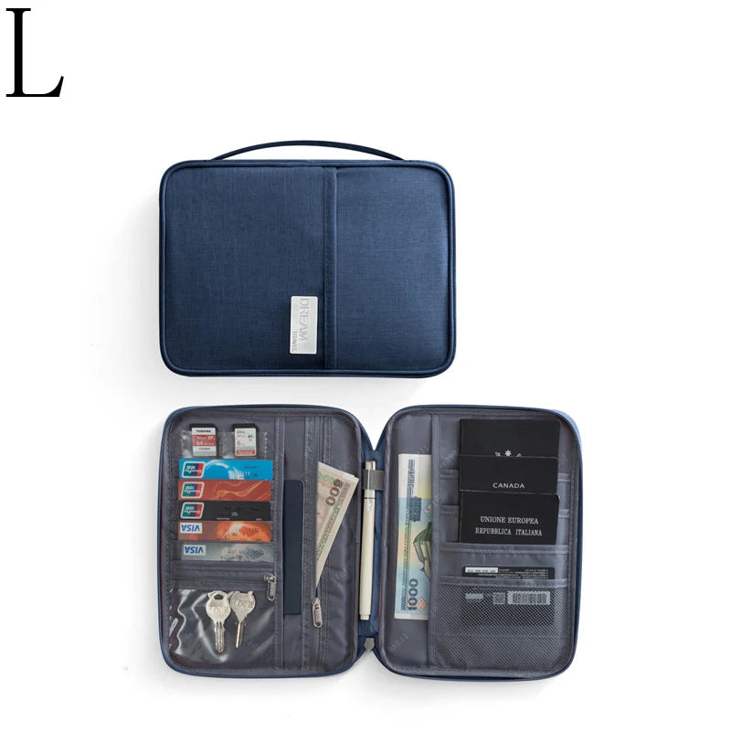LXHYSJ Travel Wallet — Multi-Pocket Passport Holder & Document Organizer