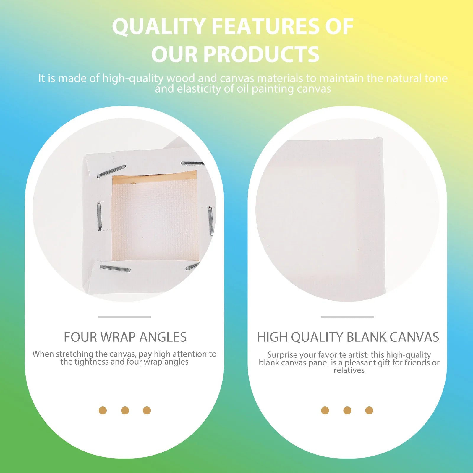 Mini Stretched Canvas Frames — 12-Piece Set for DIY Oil and Acrylic Painting