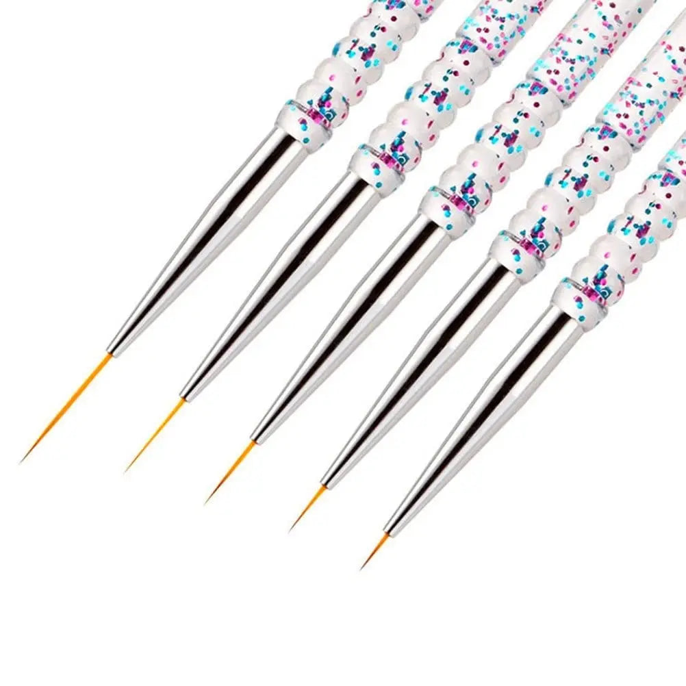 DWLOL Nail Art Tool Kit — 10-Piece Dotting Pens and Liner Brush Set
