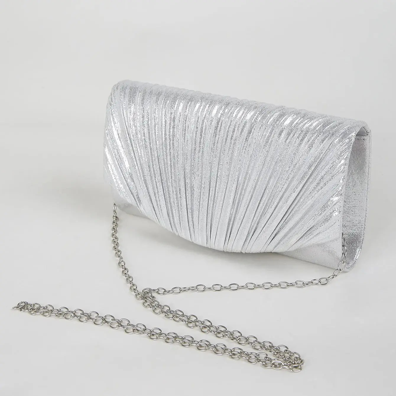 Glitter Evening Clutch Purse — Elegant Envelope Handbag with Detachable Chain