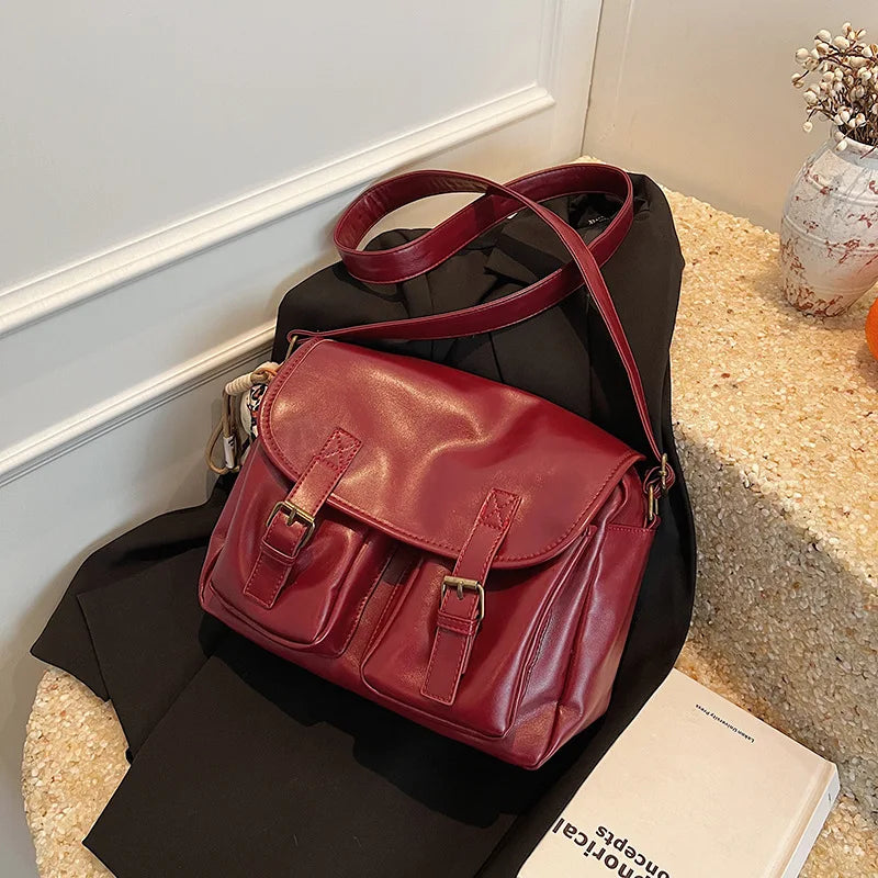 UOSU Retro Crossbody Bag — Large Capacity Shoulder Purse for Women