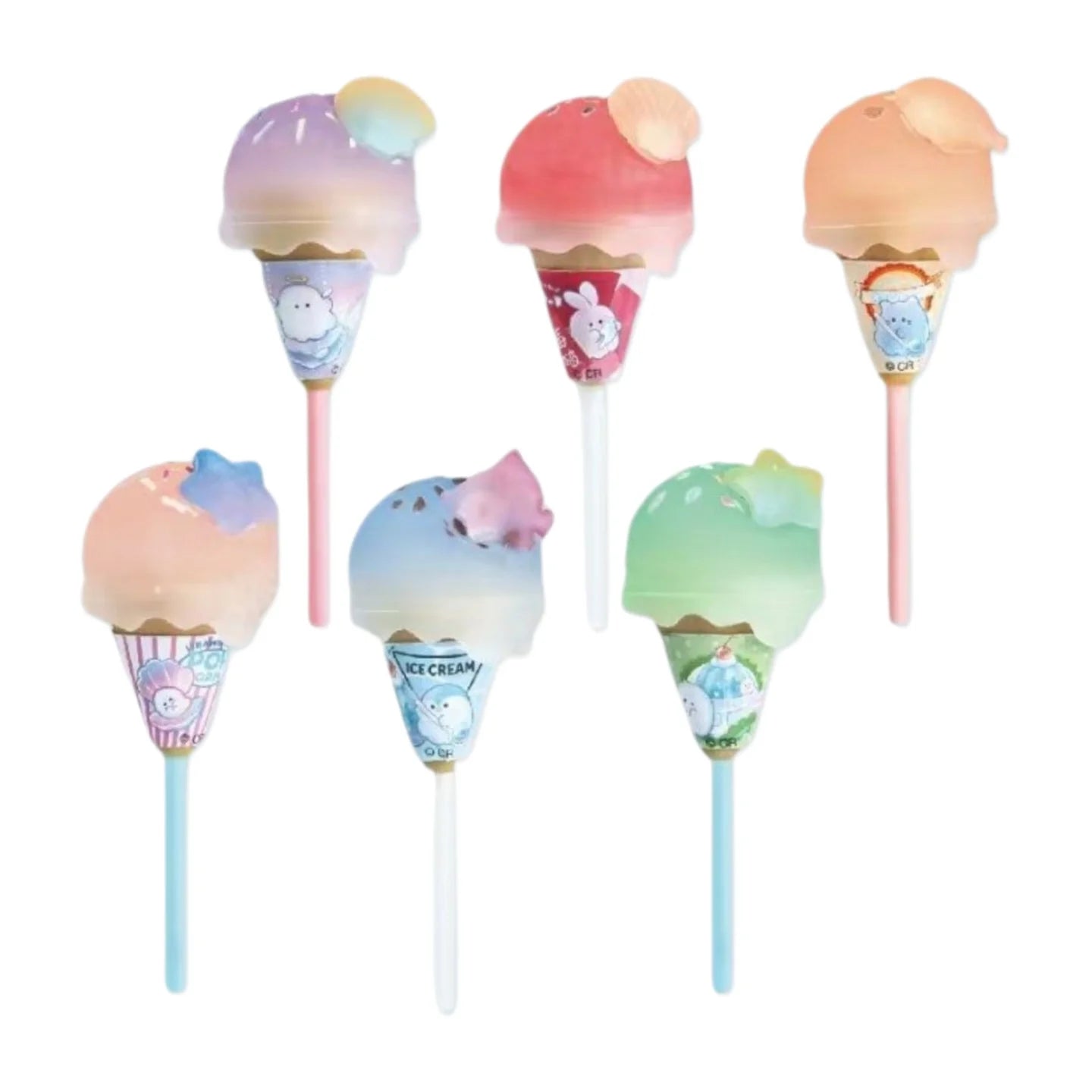 Cute Ice Cream Shaped Eraser Set — Fun Cartoon Stationery for Students