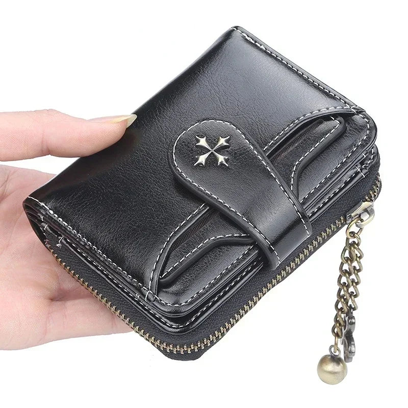 UOSU Women's PU Leather Wallet — Compact Mini Purse with Card Holders