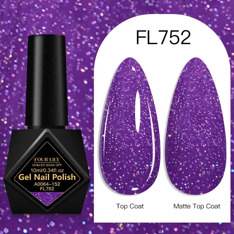 Four Lily Gel Nail Polish — Long Lasting Semi-Permanent Manicure Set