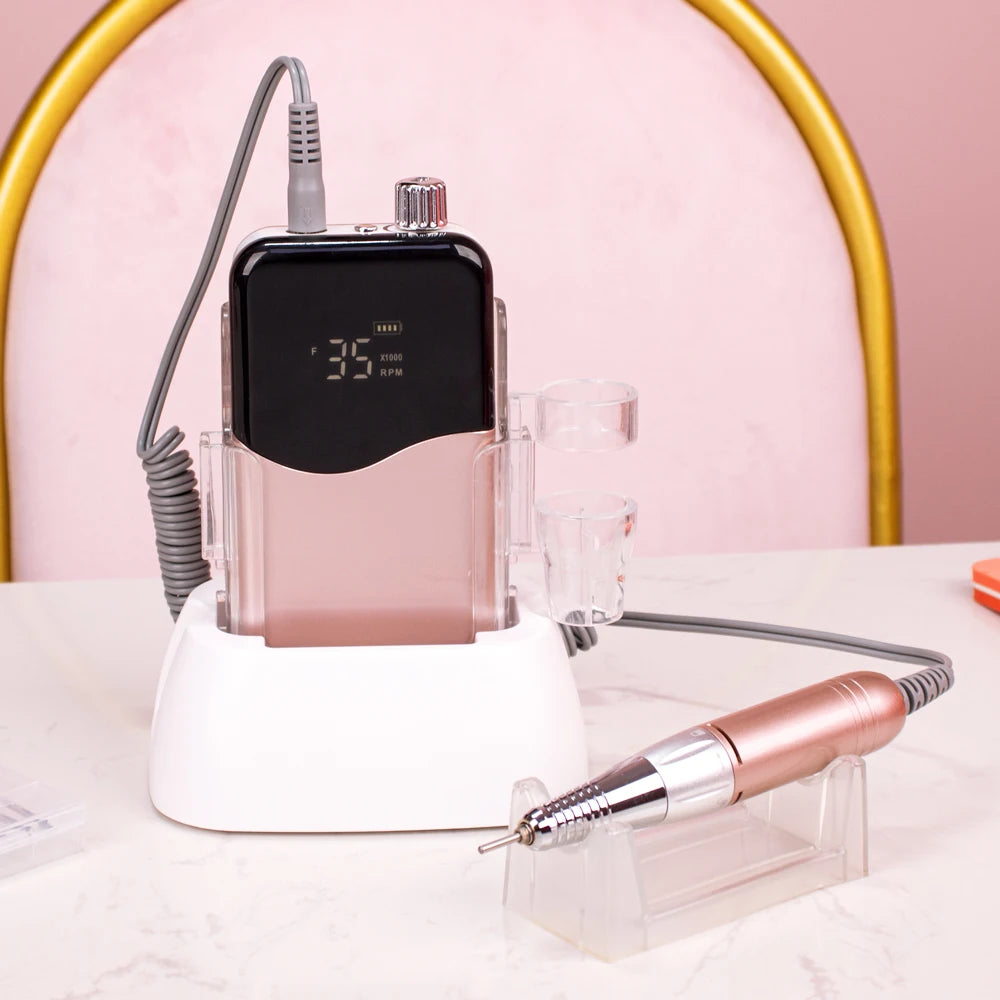 SIMINAIL Professional Electric Nail Drill — 35000RPM Cordless Manicure Machine