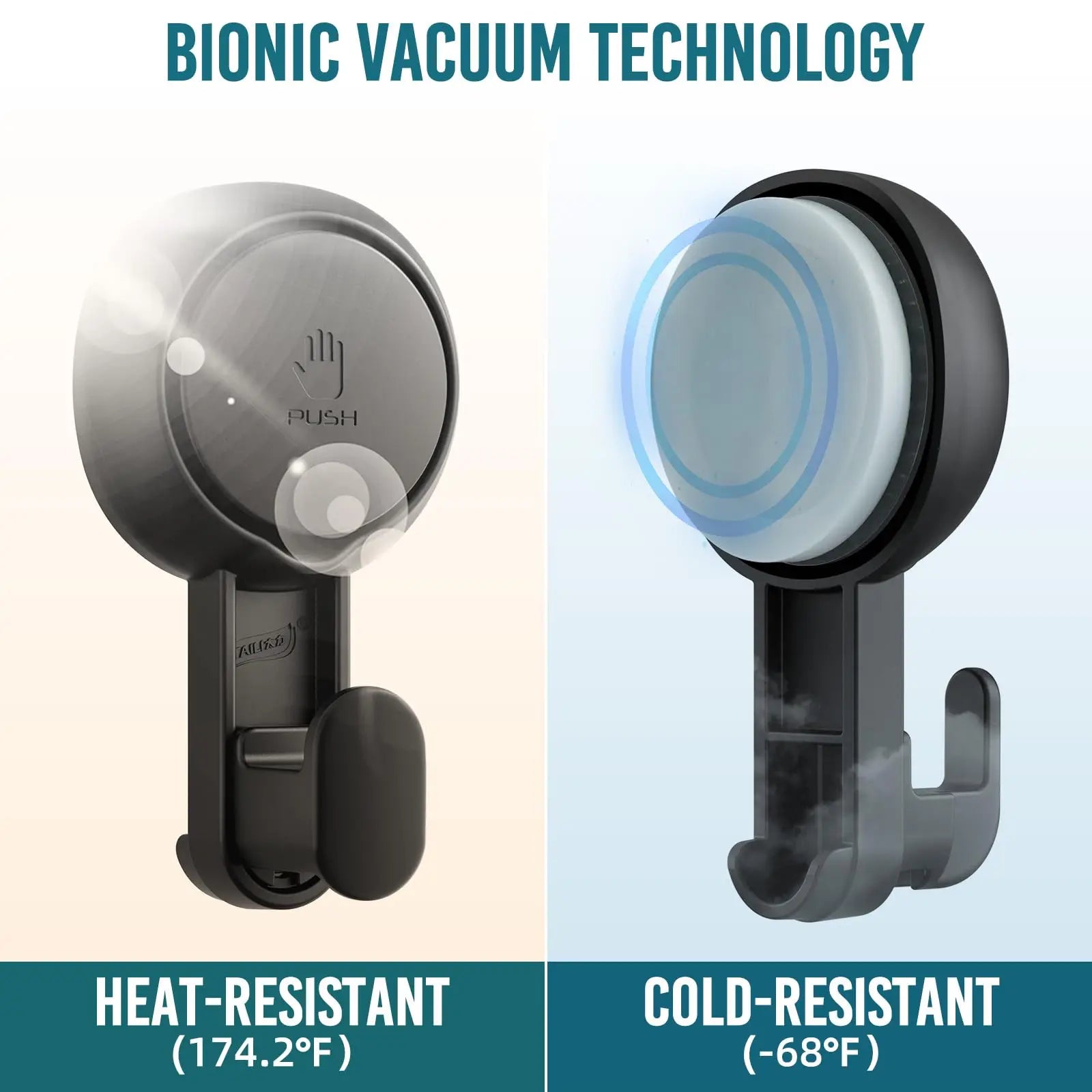 TAILI Vacuum Suction Cup Hooks — Damage-Free Towel Holder for Bathroom & Kitchen