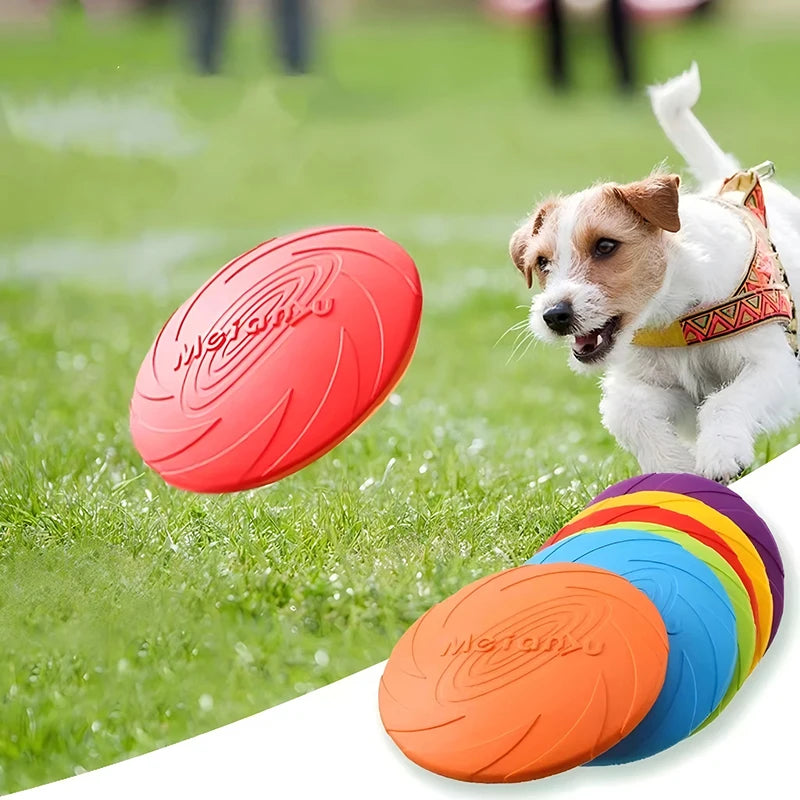 Silicone Dog Flying Disc — Durable Chew Toy for Outdoor Training