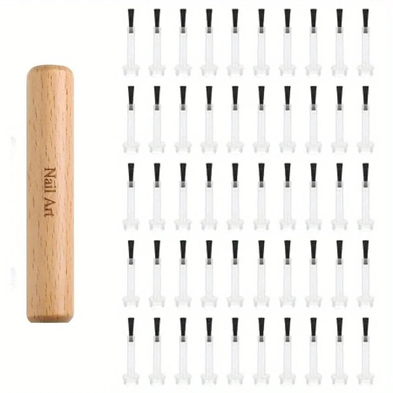 Professional Nail Art Brush Set — Multi-Functional Tools with Wooden Grip