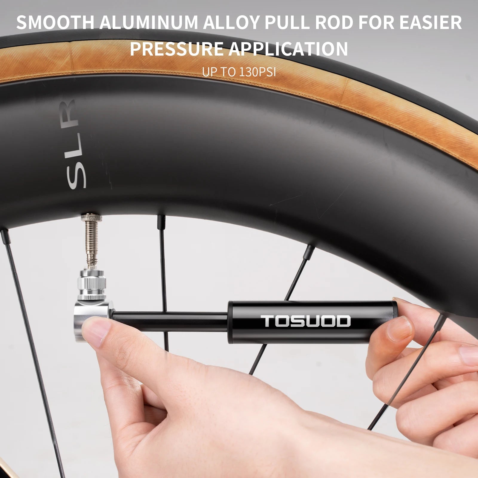 TOSUOD Mini Bicycle Pump — Compact High-Pressure Manual Inflator