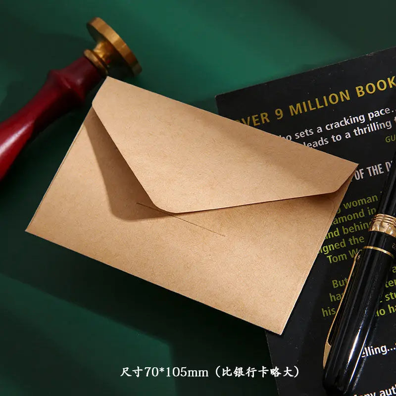 pelsone Kraft Paper Envelopes — Vintage Style for Business Cards & Invitations