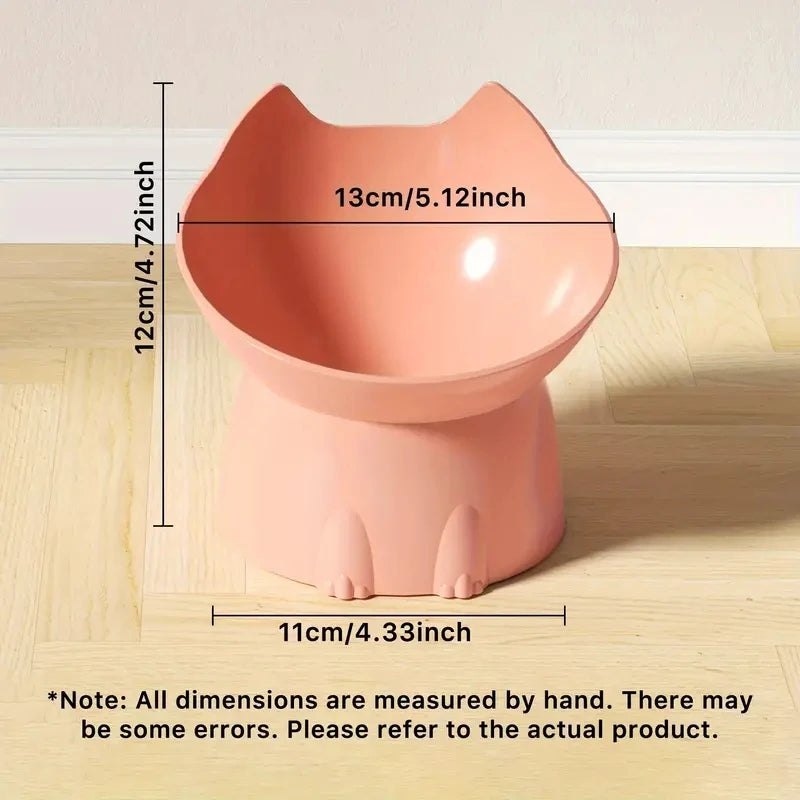 Elevated Cat Feeding Bowl — Anti-Tip Raised Dish for Neck Protection
