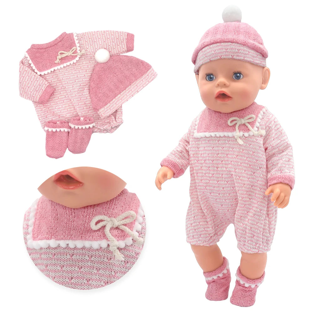Kanvtoy Doll Clothing Sets — Cute Rompers and Shoes for 13-18 Inch Dolls