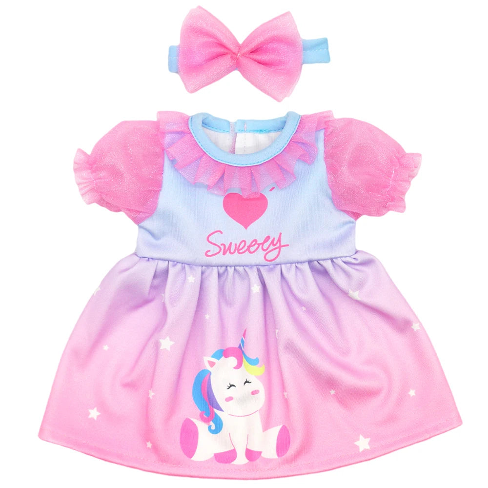 Kanvtoy Doll Clothing Sets — Cute Rompers and Shoes for 13-18 Inch Dolls
