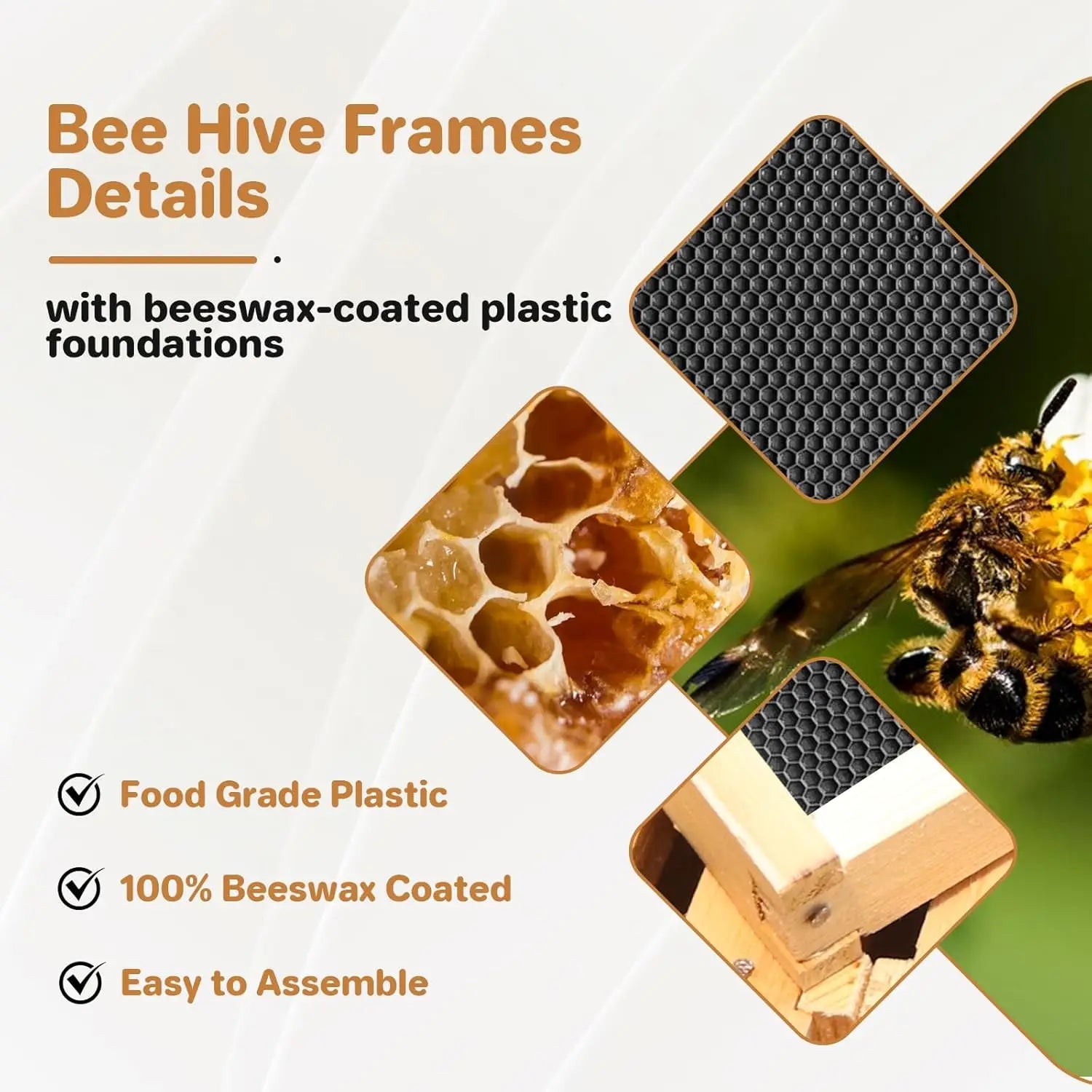 TWISTER.CK 10-Frame Deep Beehive Box — Beeswax Coated Cedarwood Hive