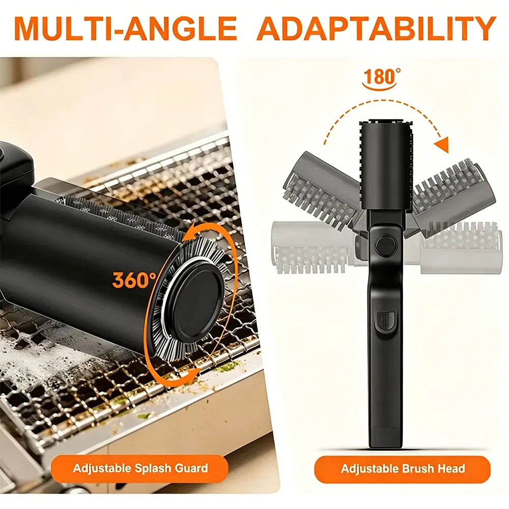 Electric BBQ Grill Brush — 3-Speed Adjustable Cleaner for Griddles