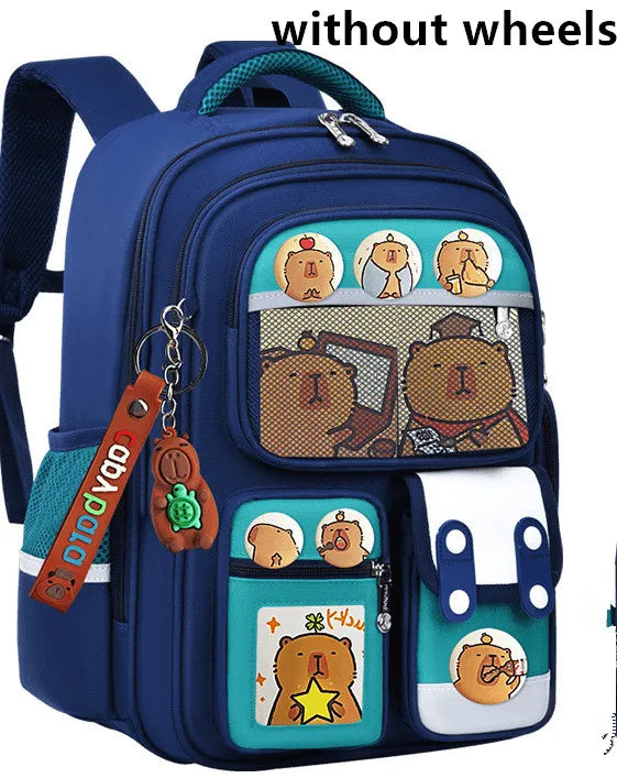 Kids Rolling School Bag — High Capacity Trolley Backpack with Wheels