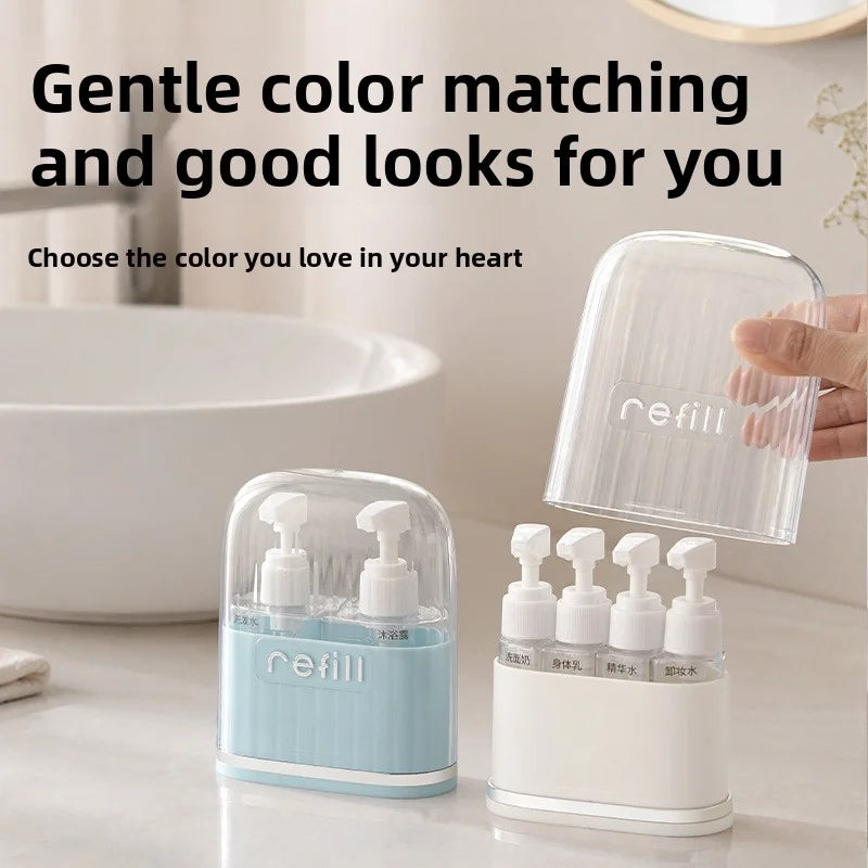 Portable Travel Dispensing Bottle Set — Minimalist Liquid Containers for Trips