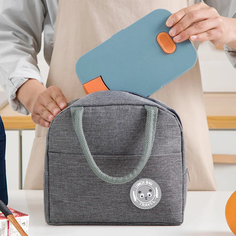 Insulated Bento Lunch Bag — Portable Meal Carrier with Aluminum Foil