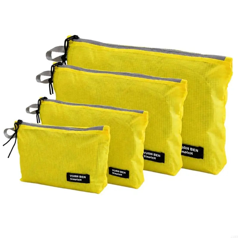 Flexible Travel Packing Bags — 4-Piece Waterproof Nylon Organizer Set