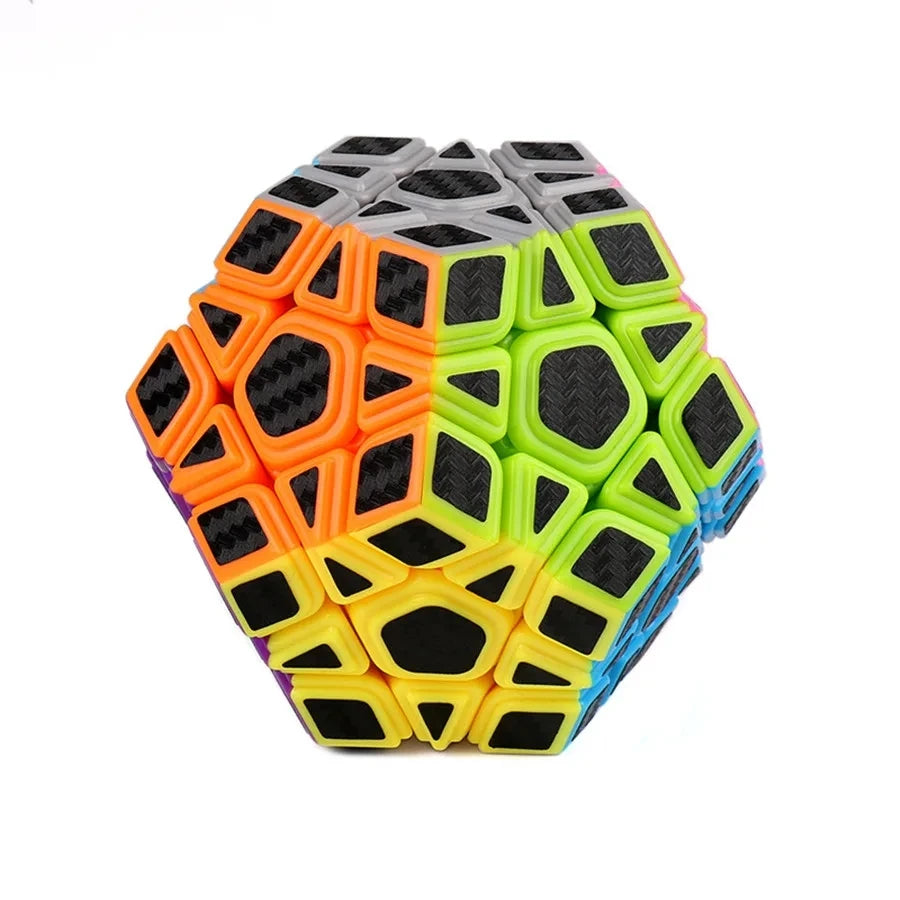 Carbon Fiber Texture Puzzle Cube Collection — Brain Teaser for All Skill Levels