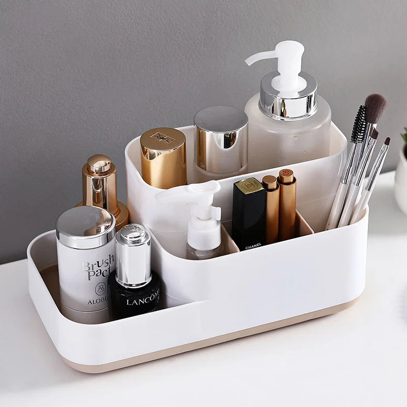 Creative Makeup Organizer Box — Multi-Compartment Cosmetic Storage with Drawer