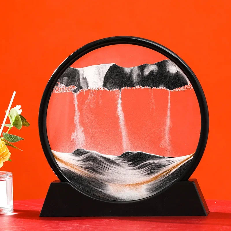 3D Moving Sand Art Picture — Decorative Glass Sandscape Hourglass