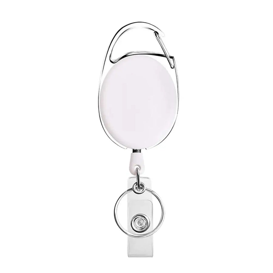 Retractable Badge Reel — Oval ID Holder with Heavy Duty Clip