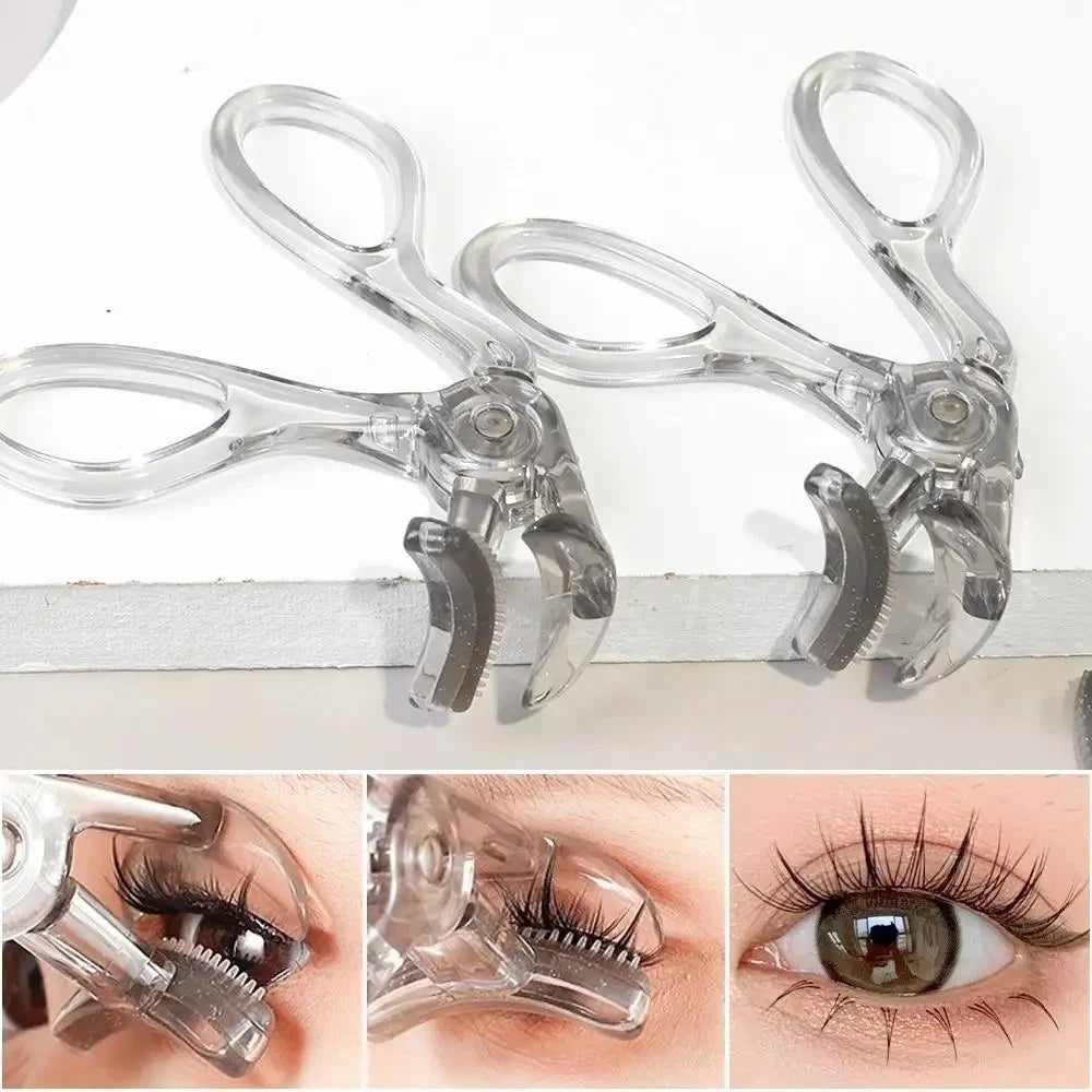 Dual-Type Eyelash Curler with Comb — Wide and Partial Clip Options