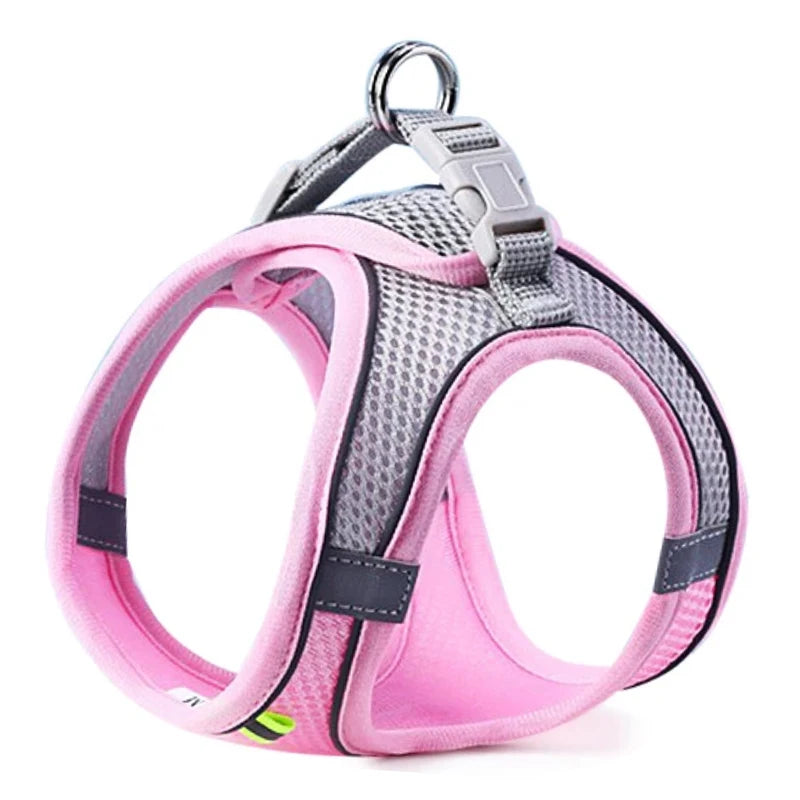 Reflective Pet Harness and Leash Set — Breathable Mesh Vest for Small to Medium Dogs