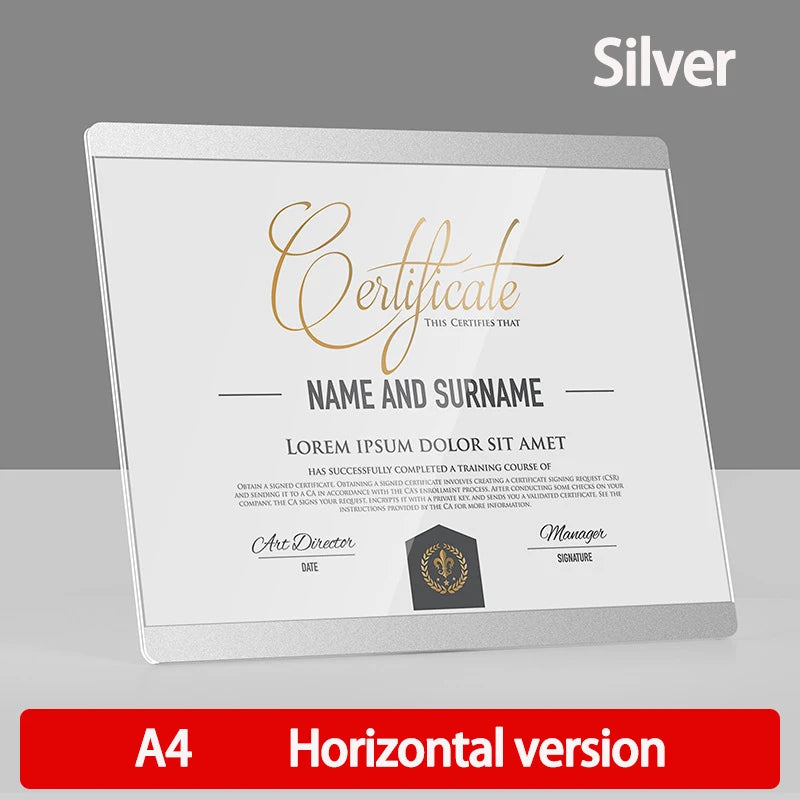 ZHOUZHI Acrylic Sign Holder — Professional Menu and Certificate Display Stand