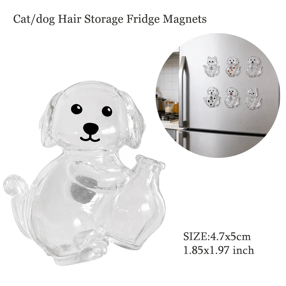 Pet Hair Memorial Keepsake Capsule — Transparent Keychain Pendant for Pet Lovers