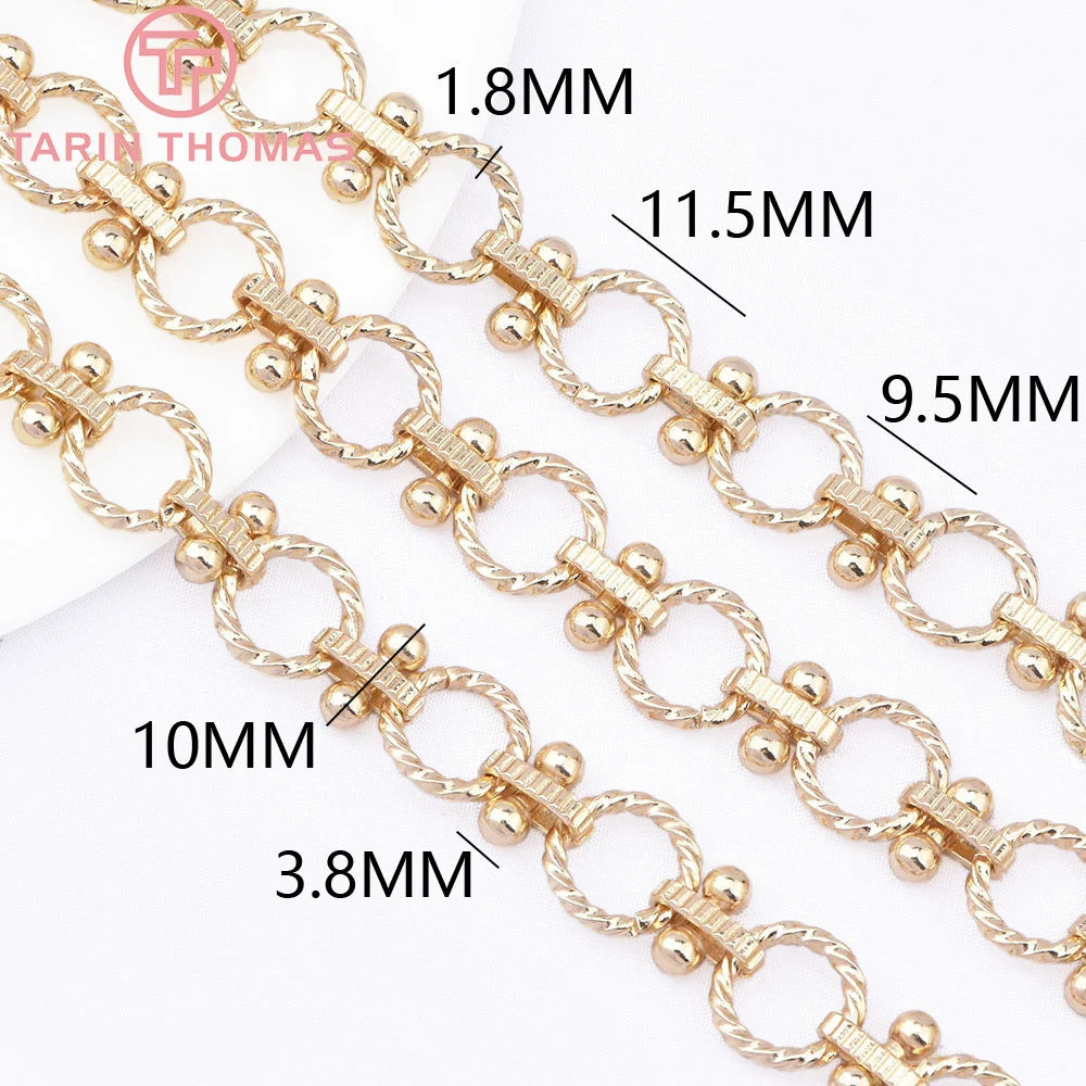 TARIN THOMAS Brass Jewelry Chain — 0.5 Meter DIY Necklace & Bracelet Link