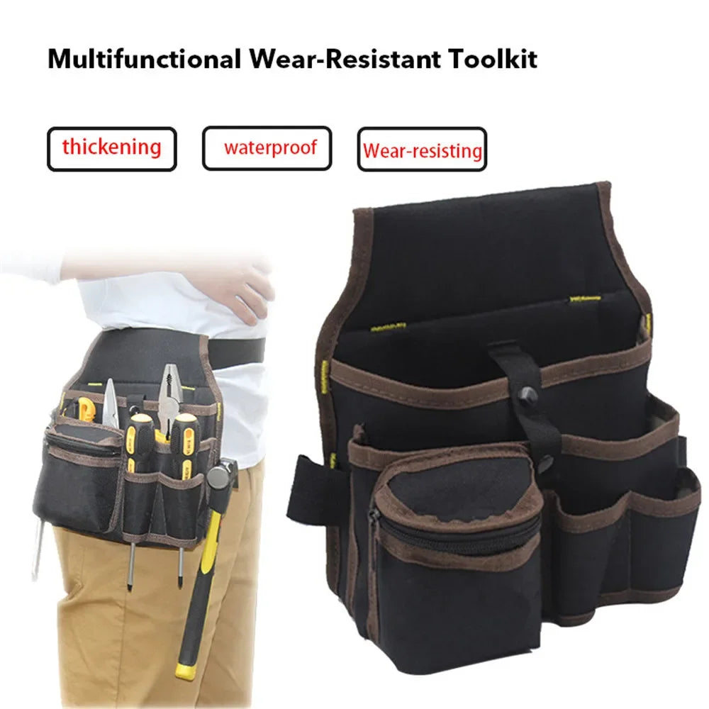 Multifunctional Tool Waist Bag — Heavy Duty Organizer for Electricians