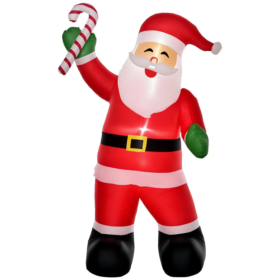 HOMCOM 8' Inflatable Santa Claus — Festive Outdoor Holiday Decor with LED Lights