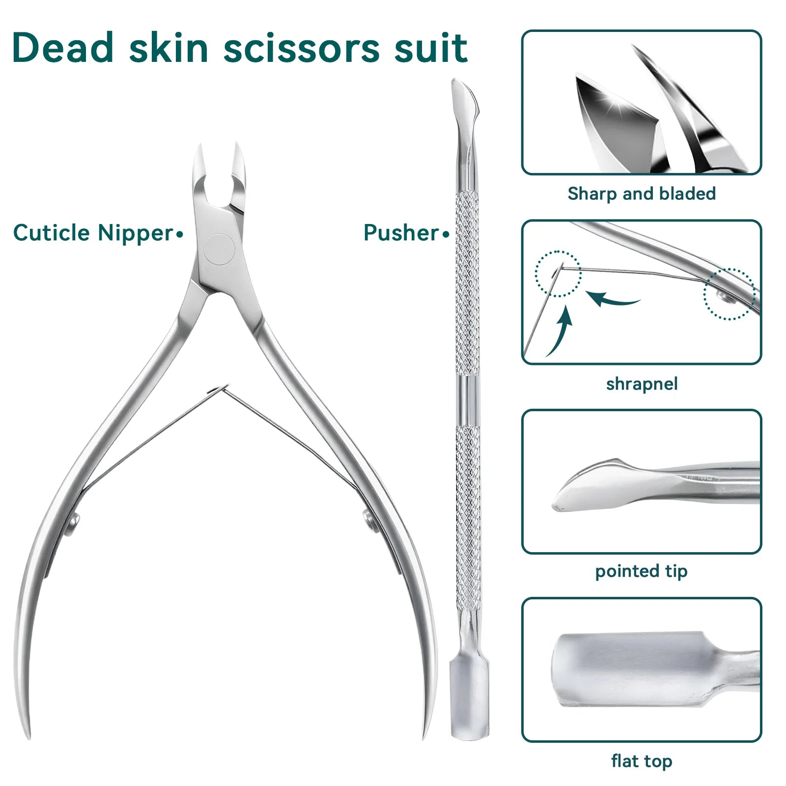 Misscheering Cuticle Nipper Set — Professional Stainless Steel Nail Trimmer